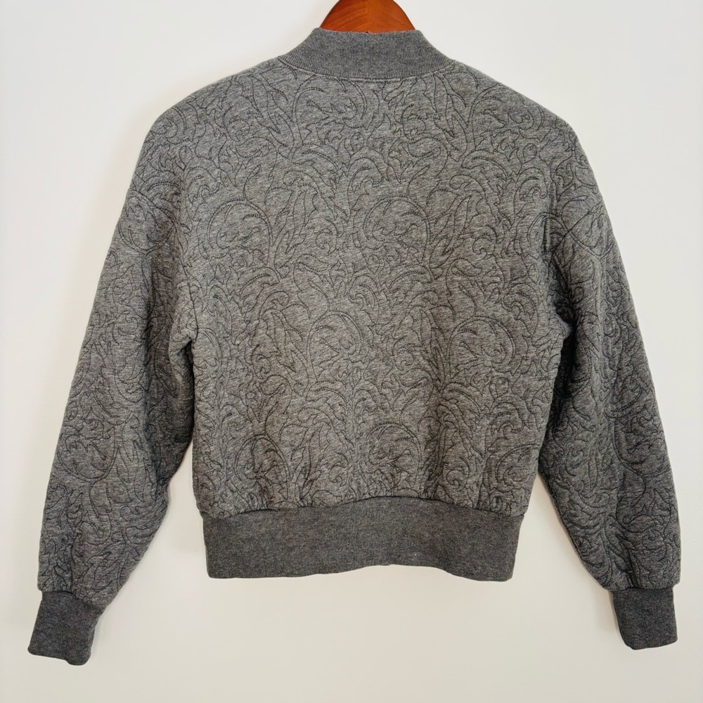 GAP | Grey Quilted Preppy Street Style Casual Zip-up Bomber Jacket | Size XS - Picture 2 of 6